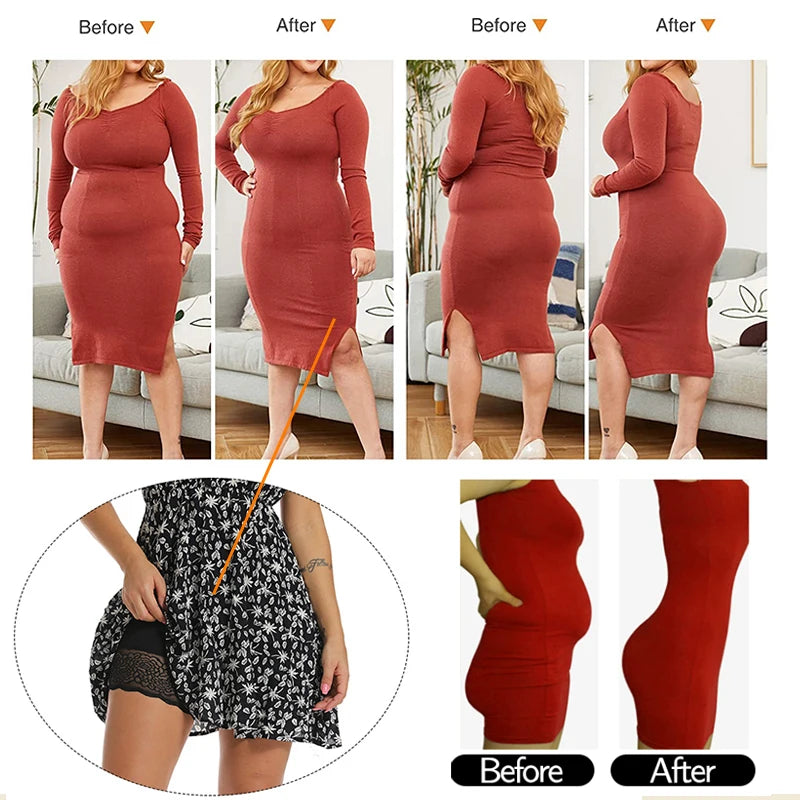 Mulheres cintura alta rendas bunda levantador corpo shaper barriga controle calcinha boyshort almofada shorts hip realçador shapewear